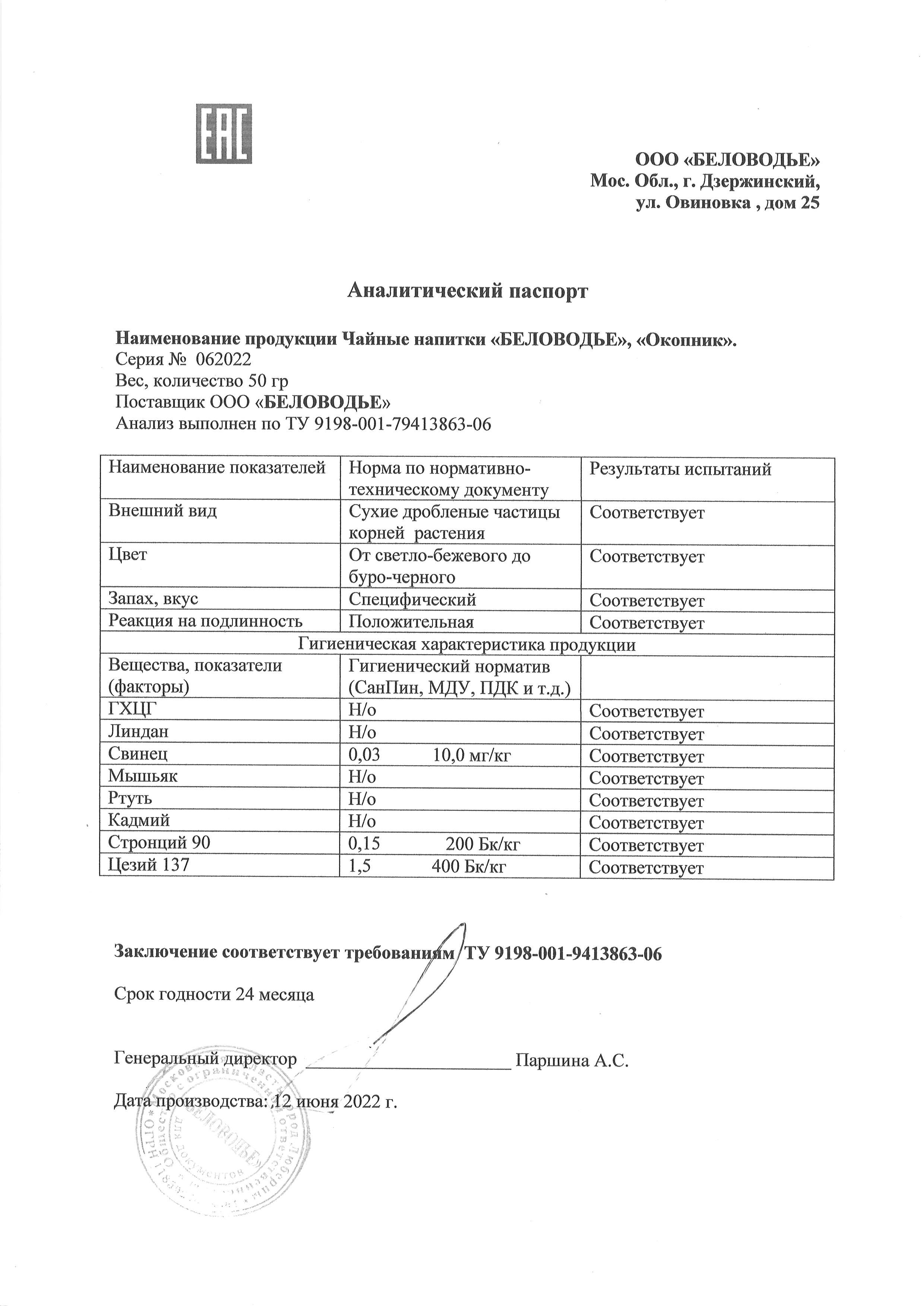 Паспорт №062022